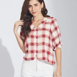 Latin Quarters Red Striped Top-picture-10