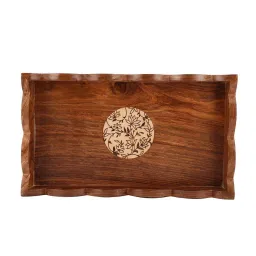 VarEesha Serve With Love Brown Ceramic Tray with Coaster - Set of 3 image 5