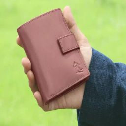 Kara Tan Leather Bi-Fold Wallet for Men-picture-1
