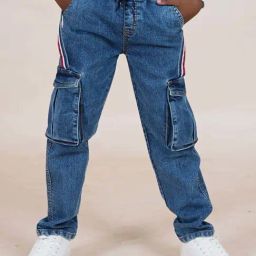 Kiddopanti Boys Blue Solid Jeans-image-68