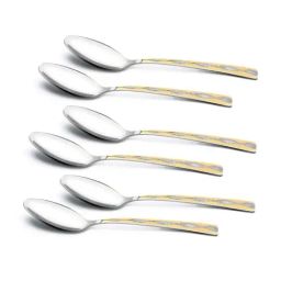 Bergner BE Essentials Tosca Silver & Gold Stainless Steel Baby Spoon - Set of 6-35