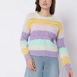 Vero Moda Multicolor Color Block Sweater image 1