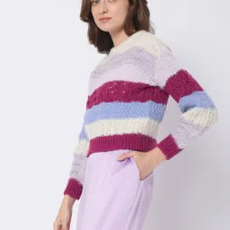 Vero Moda Multicolor Color Block Sweater image 3