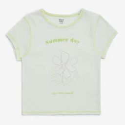 Y&F Kids by Westside Off-White Floral Pattern Cotton-Blend T-Shirt-picture-5