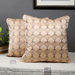 MFD HOME Furnishing Beige Satin Cushion Cover - Set of 2-image-79