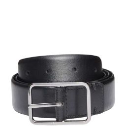 Aeropostale Pembroke Black Leather Solid Waist Belt For Men-image-61