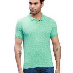 Parx Green Cotton Regular Fit Printed Polo T-Shirt-picture-38