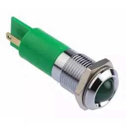 RS PRO Green Panel Mount Indicator , Mounting Hole Size 14 mm, IP Rating IP67, Model No 207157-16