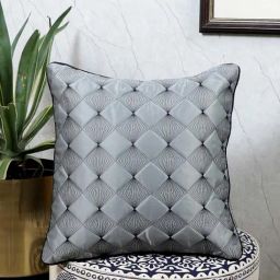 MFD HOME Furnishing Silver Satin Cushion Cover - Set of 1-image-81