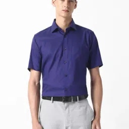 Van Heusen Blue Cotton Regular Fit Shirt-picture-24