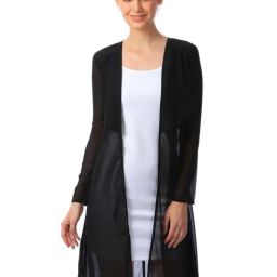 Cation Black Full Sleeves Shrug-image-19