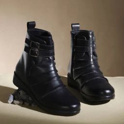 Elle Women's Black Casual Booties-picture-37