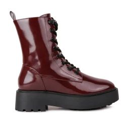 London Rag Women's Burgundy Derby Boots-image-44