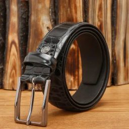 Louis Stitch Black Textured Leather Casual Belt for Men-image-79