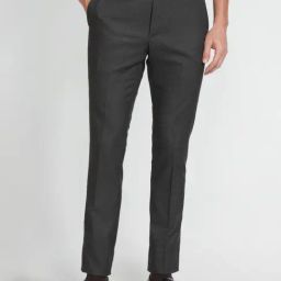 Arrow Grey Regular Fit Self Pattern Trousers-image-24