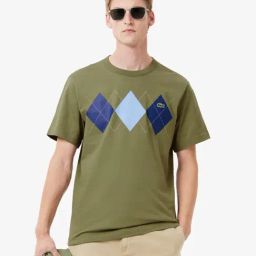 Lacoste Green Classic Fit Printed T-Shirt-image-80