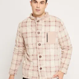 EDRIO Coffee Relaxed Fit Checks Jacket-picture-10