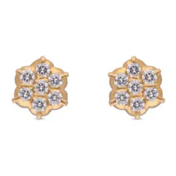 C. Krishniah Chetty Group Diamond 22k (916) Yellow Gold Earrings for Women-picture-27