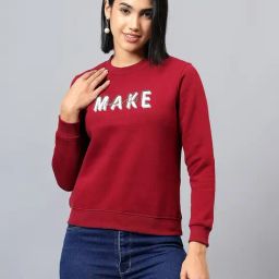 Cantabil Maroon Print Full Sleeves Pullover-picture-12