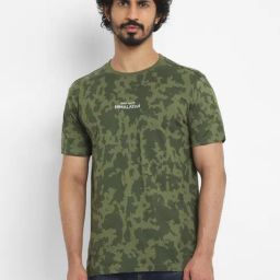 Royal Enfield Olive Camo Regular Fit Camo T-Shirt-picture-3