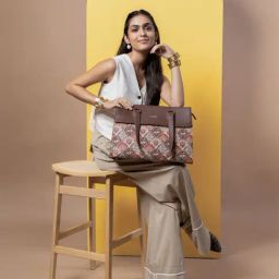 ZOUK Mughal Art Multicolor Printed Tote Handbag image 2