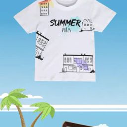 MINIKLUB Kids White Printed T-Shirt-image-93