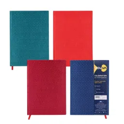 Youva Celebration Case Bound Note Book A5 240 Pages Multicolor Satin Material 24108, (Pack of 4)-9