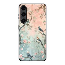 QRIOH Floral Printed Lightweight Silicone Samsung Galaxy S24 5G Plus Glass Back Case-image-94