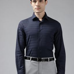Blackberrys Cotton Self-Striped Slim Fit Formal Shirt-image-21