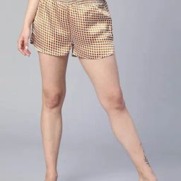 Oxolloxo Brown Checks Shorts-image-12