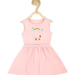 Peter England Kids Light Pink Printed Dress-picture-25