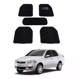 Auto Pearl DB7M71 PVC and Plastic Standard Mat for Fiat Siena 2005 (Black)-image-98