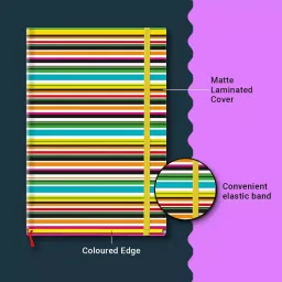 Youva Case Bound Note Book A5 Paper Multicolor Color Edge, 23814 (Pack of 4) image 2