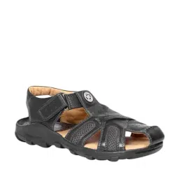 Red Chief Men's Black Fisherman Sandals-picture-42