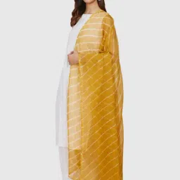 Fabindia Mustard Printed Dupatta-picture-13