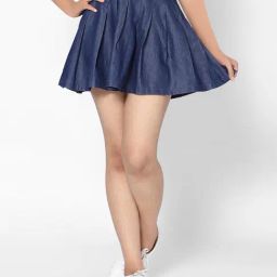 TeenTrums Girls Blue Solid Skirt-image-53