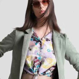 Only Green Regular Fit Coat-2