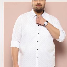 Thomas Scott Plus Size Premium Printed Pure Cotton Casual Shirt-image-94