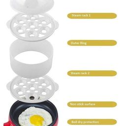madhuram enterprise 2 in 1 Double Layer Electric Non Stick Mini Egg Frying Pan for Omelette and Egg Boiler Steamer, Egg Cooker (14 Eggs) (Multi) image 5