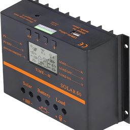 REES52 MP60-50A 12V 24V PWM Solar Controller LCD Digital Display USB Output Port Solar Panel Battery Intelligent Regulator for Home Commercial Use image 2