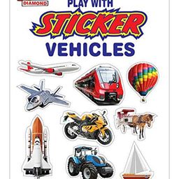 Play with Sticker Paperback Vehicles Book - English-16