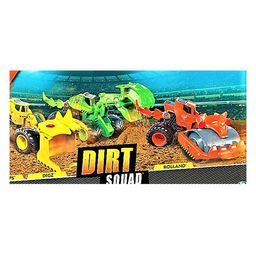 YAMAMA Dinosaur Model Construction Dessert Cruiser, Sand Buggy Unbreakable Truck Rock Crawler 4X4 Wheel Vehicles Dirt Squad Steamroller Monster Truck with Moving Parts for Kids (Pack of 3)  Color May Vary-18