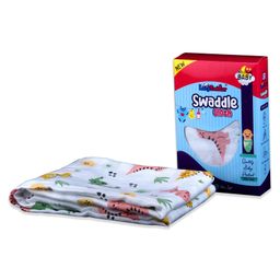 LazyToddler Organic  Cotton Muslin Baby Swaddle Dinosaur Design - Multicolor-13
