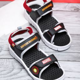 Toothless Marvel Avengers Iron Man Featured  Sandals - Black Red-image-63