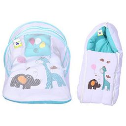 Toddylon Baby Net Bedding & Sleeping Bag Gift Combo - Blue-15