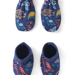 Babyhug 100% Cotton Mittens & Booties with Dino Print - Navy Blue-image-32