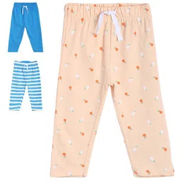 MINI KLUB Cotton Pack Of 3 Striped & Fruits Printed Pajamas - Multi Colour-picture-28