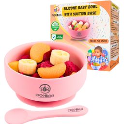 ZoZoBaa Silicone Baby Bowl | Extra Strong Suction Base, Non-Slip Design, 100% Food Grade BPA-Free Bowls for Babies & Toddlers | Microwave Safe, Pink- 325 ml-41