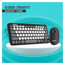 Zebion G3000 Trinity 3 in 1 Wireless Keyboard & Mouse Combo-Black White image 2