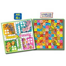 Frank Jungle Ludo and Snakes and Ladders Board Game- Multicolor image 3